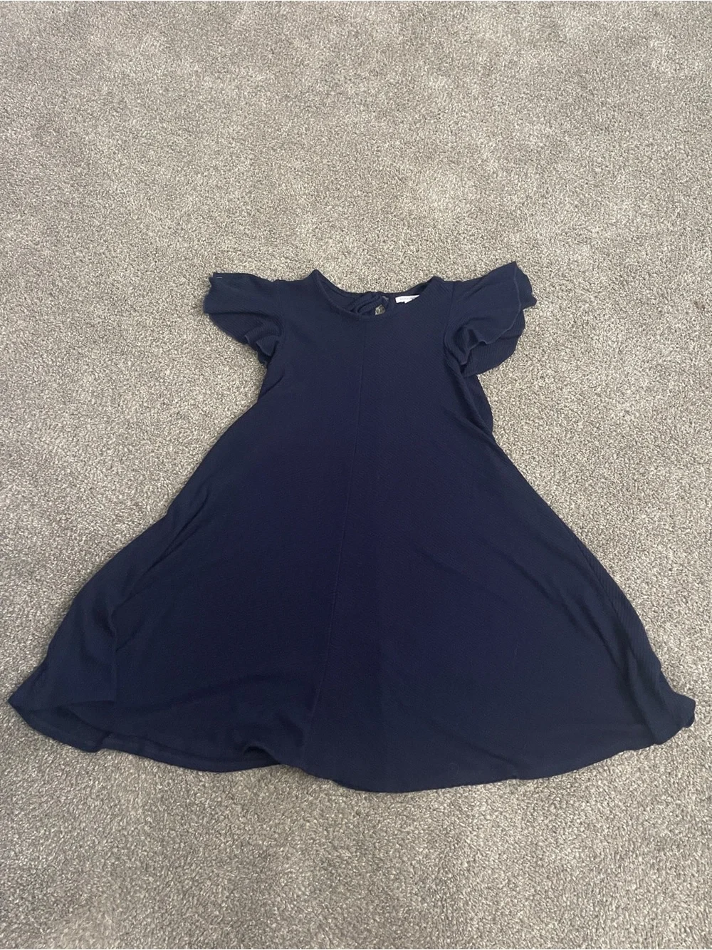 Nordstrom Navy Flutter-Sleeve A-Line Dress for Kids